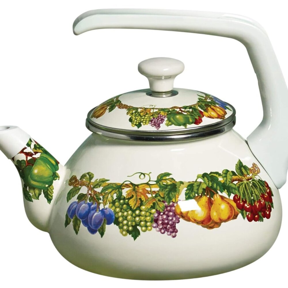 Kensington Garden Collection- Porcelain Enamel Non Stick Non-Corrosive, 2 Quart